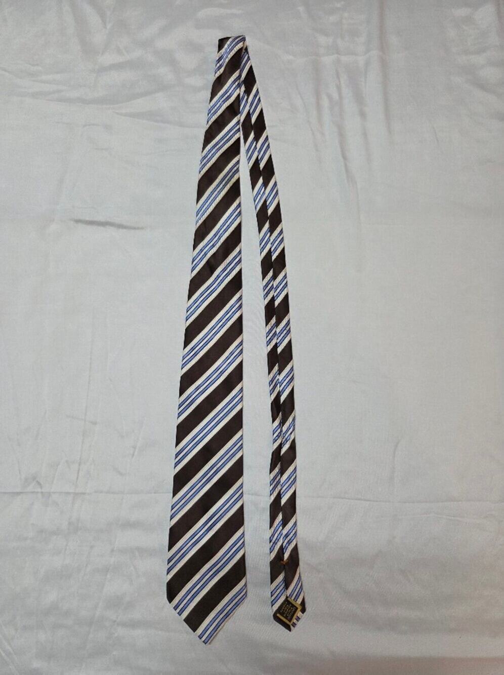 Striped Black and Blue Men's Tie donald j. trump
